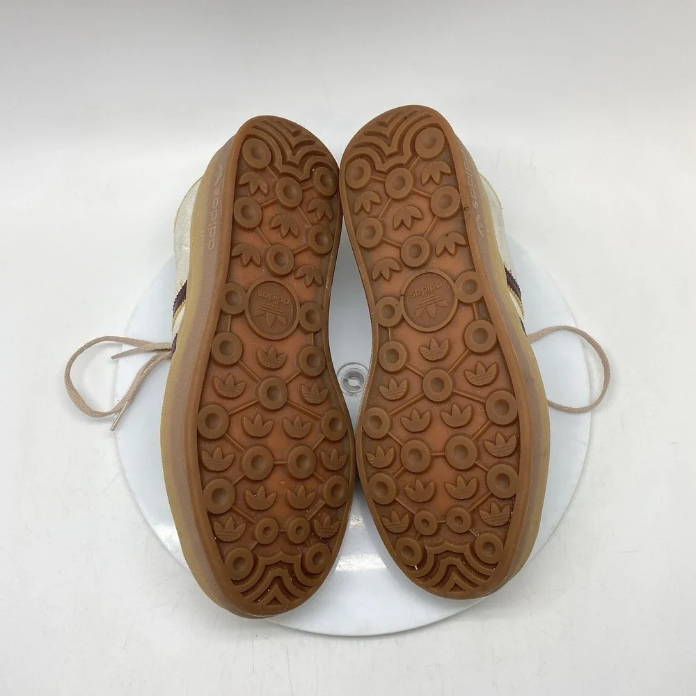 Adidas Sneakers Womens 7.5 Gazelle Bold JQ5127 Beige Suede Casual Platform Shoes